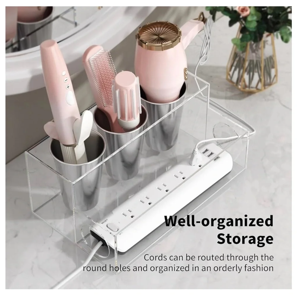 Clear Acrylic Hair Tool Organizer- New in Box